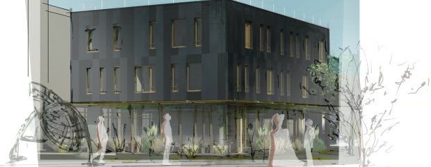 Perspektive des künftigen Humboldt-Gebäudes