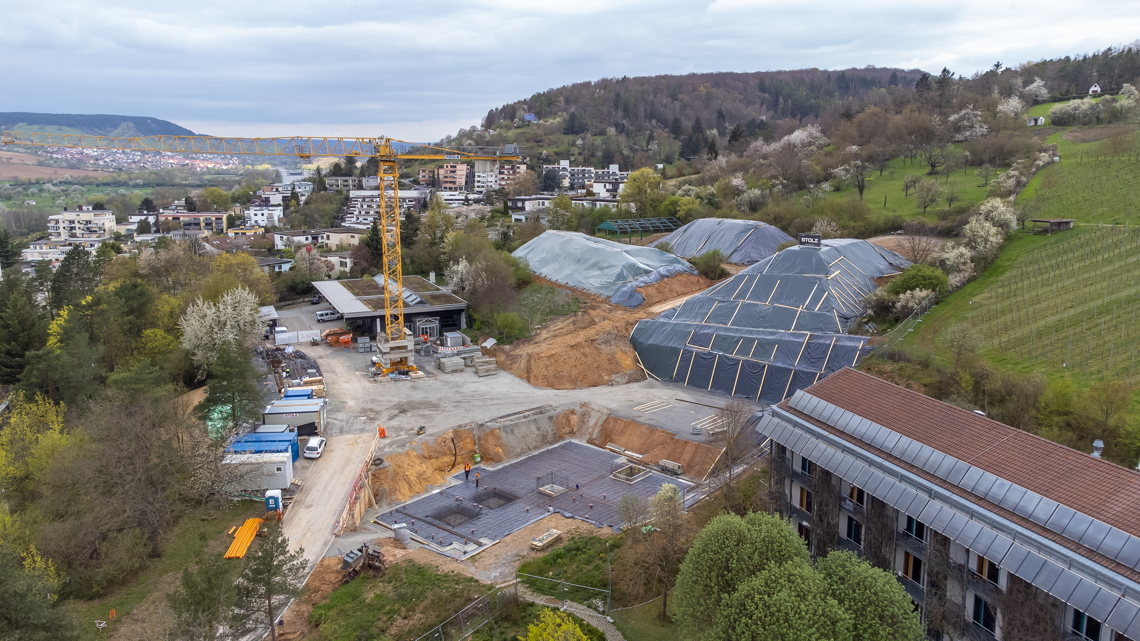 Blick auf das Baufeld Blick auf das Baufeld