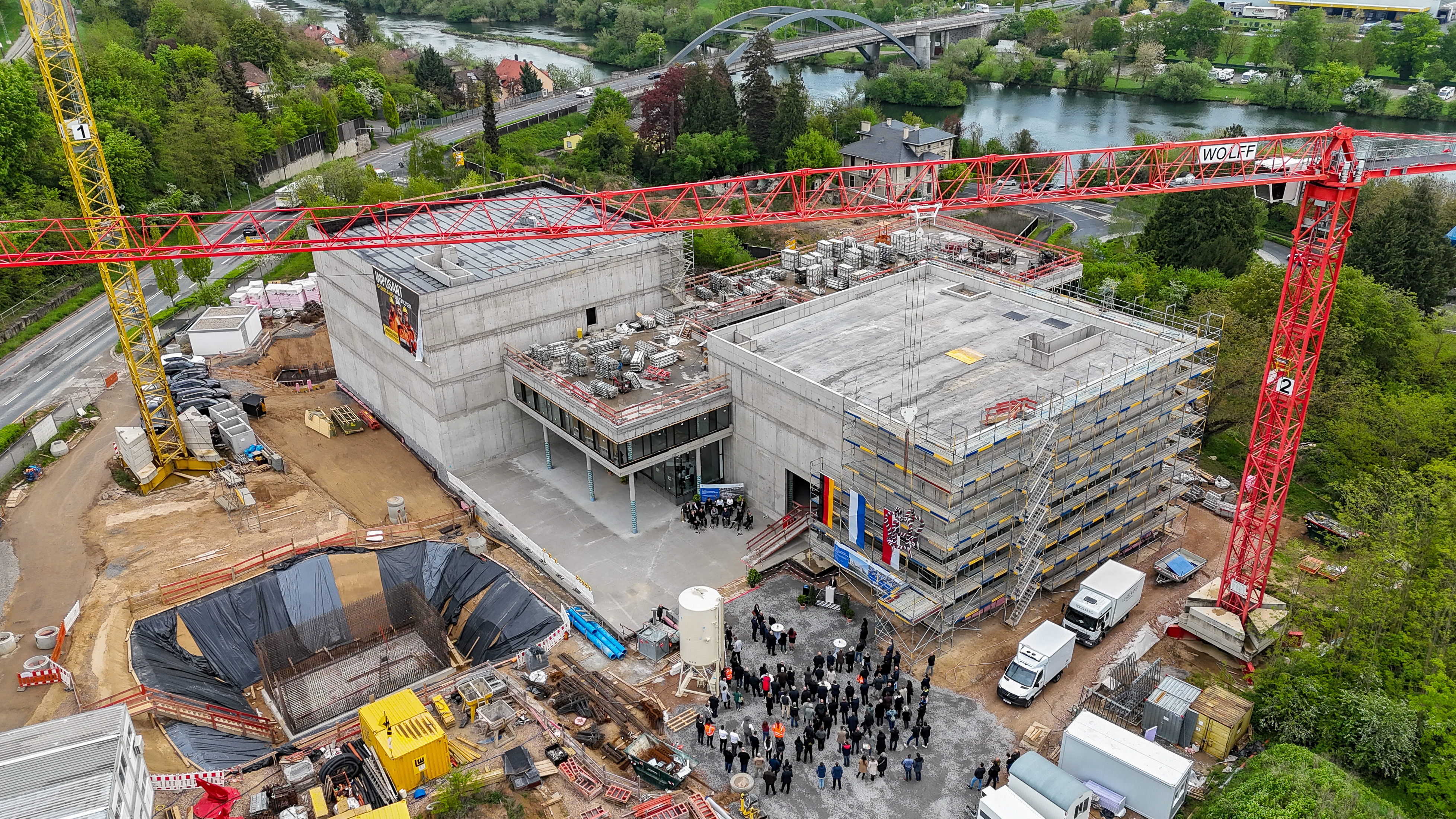 Luftbild der Baustelle Luftbild der Baustelle